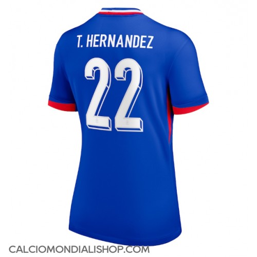 Maglie da calcio Francia Theo Hernandez #22 Prima Maglia Femminile Europei 2024 Manica Corta